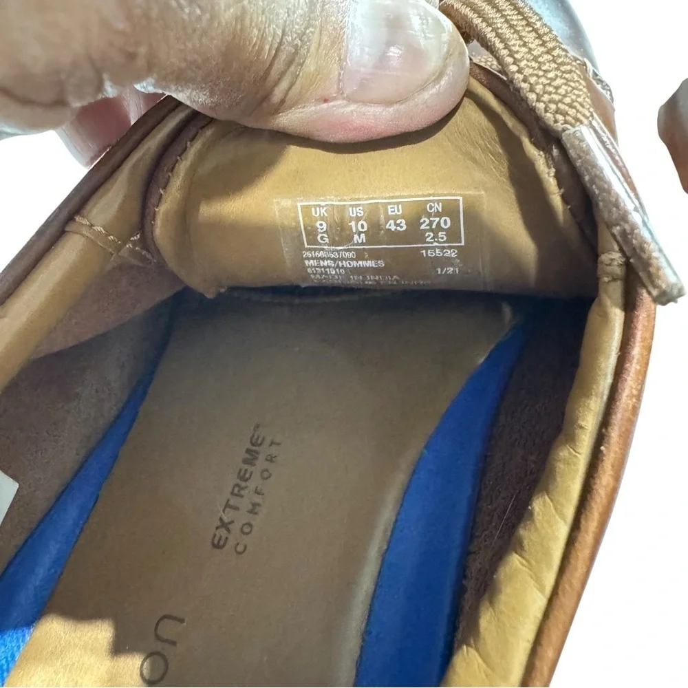 Clarks Men’s Cambro Low Dark Tan Leather Sneakers – Size US 10 / EU 43
